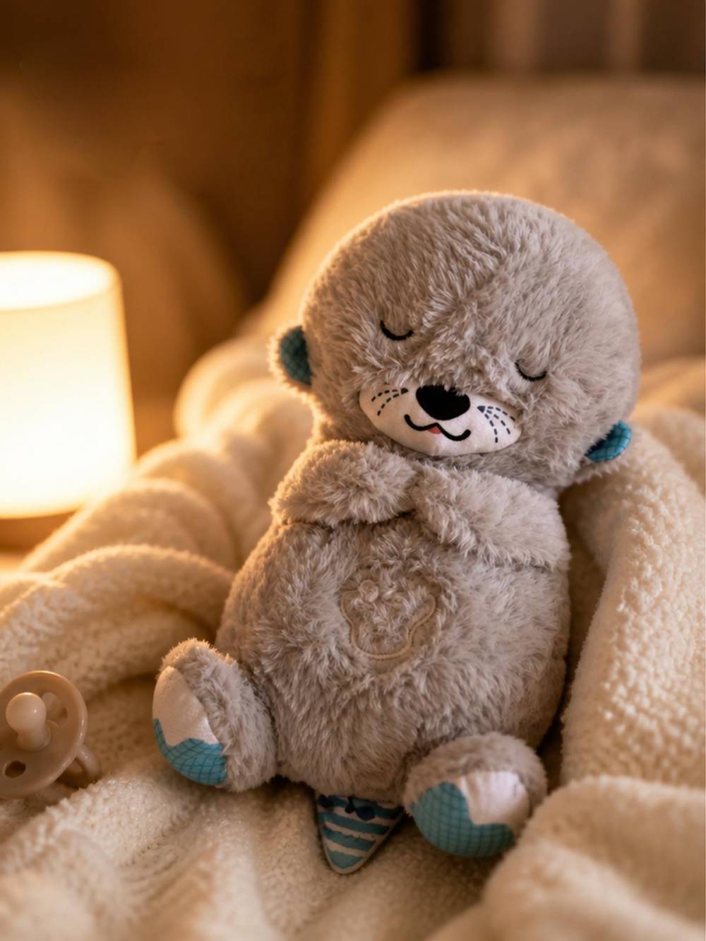 Compañero de sueño para bebés en ambiente cálido y relajante antes de dormir